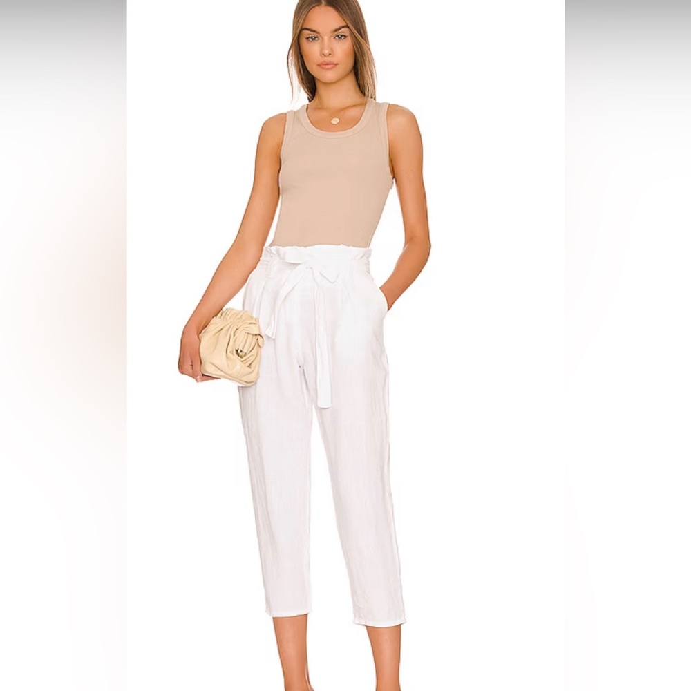 L'AGENCE Heather Paperbag Pant in Blanc 23 New SOLD OUT!!!